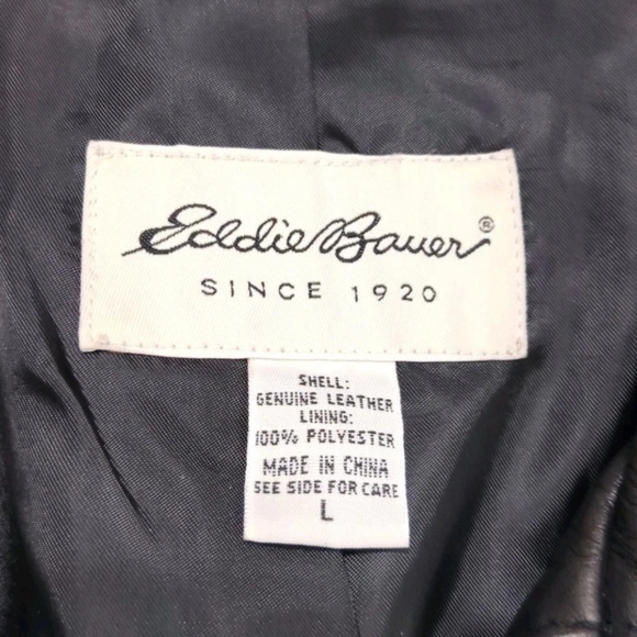 Eddie Bauer Women's Leather Jacket Size L. - Picture 4 of 11